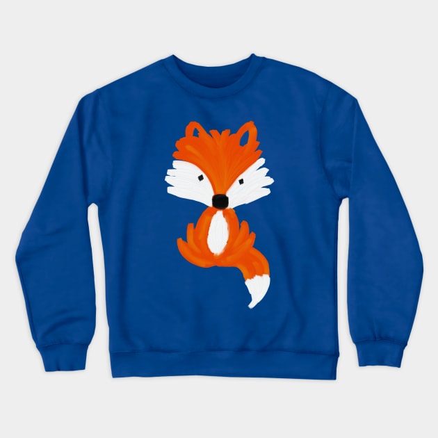 Fox - oil painting pattern Crewneck Sweatshirt by Uwaki